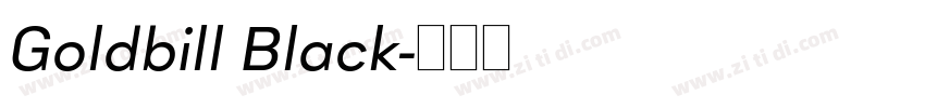Goldbill Black字体转换